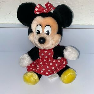 Vintage Disneyland Minnie Mouse Plush Doll Stuffed Toy Walt Disney World Park